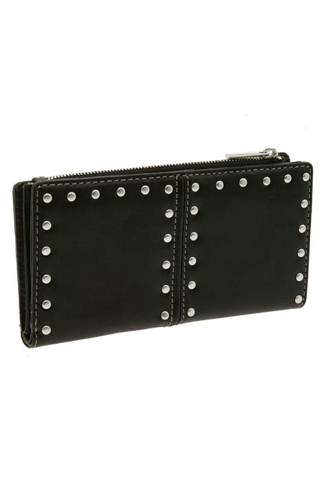 michael kors astor wallet black|NEW Michael Kors Astor Black Leather Studded Multi .